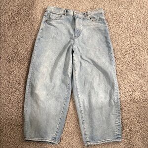 Express Balloon Leg Blue Denim Jeans